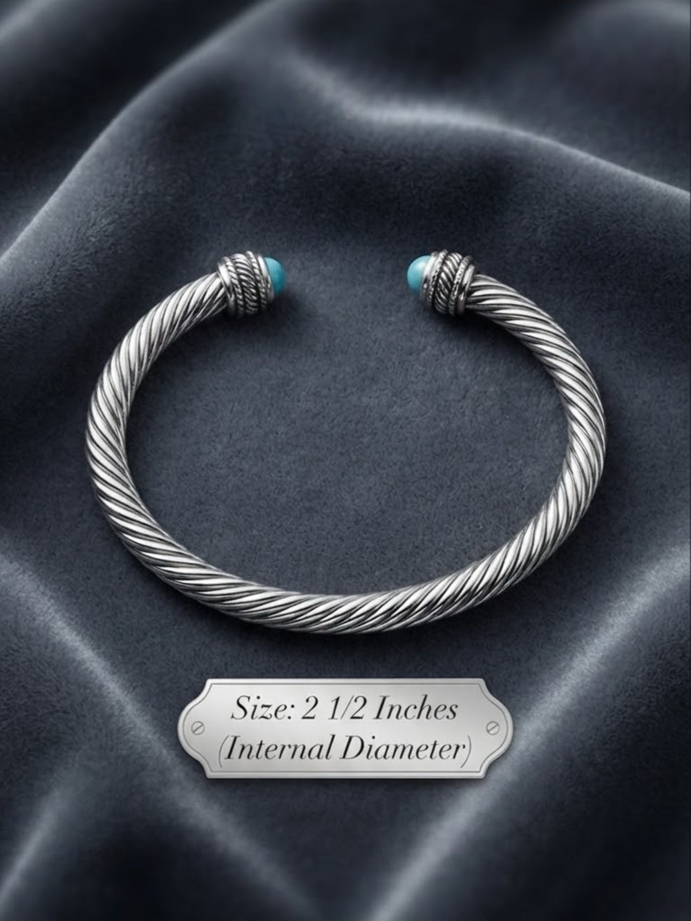 Classic Twisted Cable Wire Cuff Bracelet